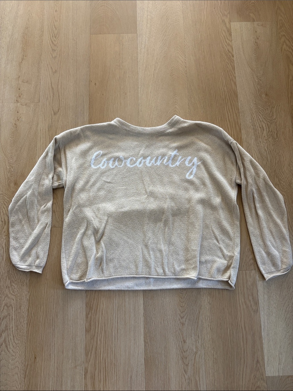 Town Pride Beige Crewneck Sweater - Low Country